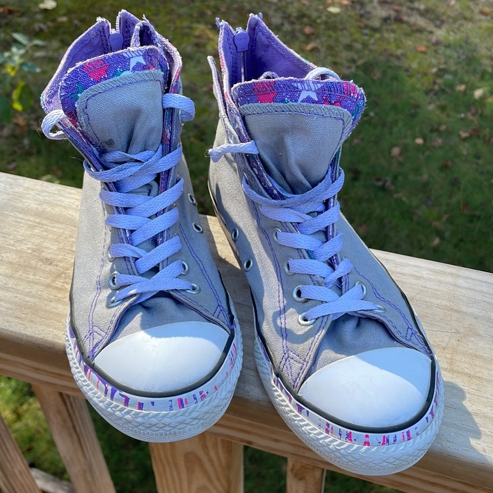 Converse "Dripping Paint" Sneakers Size Junior 5 - Picture 2 of 13